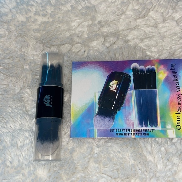 Take 5 travel makeup brush set by Nosta beauty 5 brushes NWOT - Picture 2 of 8